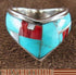 Multicolor Inlay And Genuine Sterling Silver Ring Size 7-1/4 RS42209