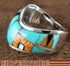 Turquoise Multicolor Sterling Silver Jewelry Ring Size 6-1/4 RS42356