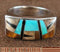 Multicolor Inlay Genuine Sterling Silver Ring Size 7-1/2 AS41324