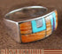 Multicolor Inlay Jewelry Sterling Silver Ring Size 6-1/2 AS41388