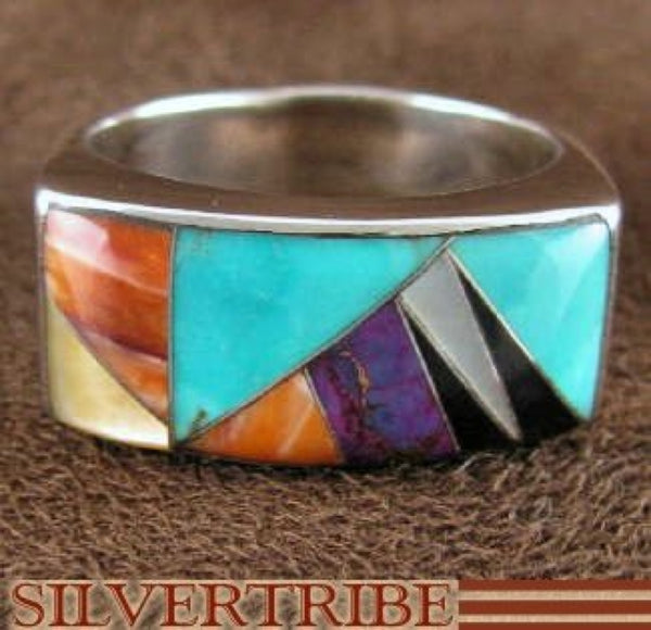 Multicolor Oyster Shell Sterling Silver Ring Size 8-1/2 AS41276