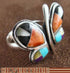 Multicolor Genuine Sterling Silver Butterfly Ring Size 7-1/2 AS42951