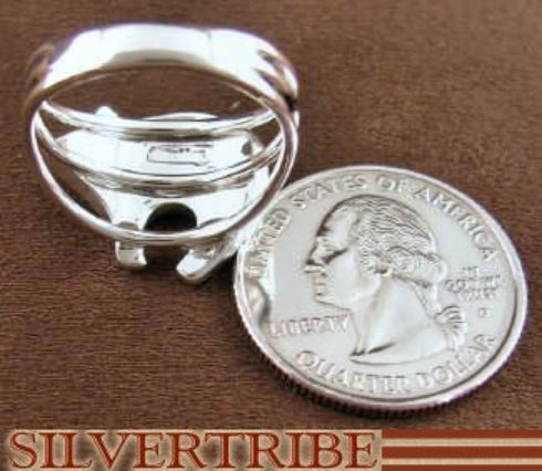 Oyster Shell Multicolor Sterling Silver Bear Ring Size 6-1/2 AS43273