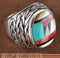 Multicolor And Genuine Sterling Silver Ring Size 8-3/4 DS43724