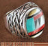 Multicolor And Genuine Sterling Silver Ring Size 8-3/4 DS43724
