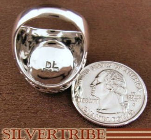 Multicolor And Genuine Sterling Silver Ring Size 8-3/4 DS43724