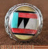 Sterling Silver Jewelry And Multicolor Inlay Ring Size 6-3/4 DS43735