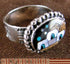 Multicolor Silver Native American Design Ring Size 8-3/4 RS46266