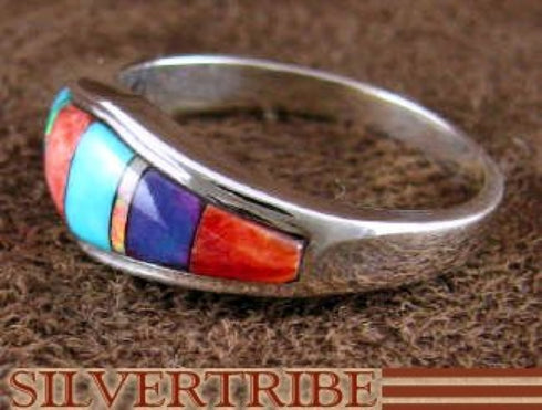 Multicolor And Sterling Silver Ring Size 5-3/4 Jewelry RS46868