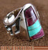 Turquoise Purple Oyster Shell Sterling Silver Ring Size 5-1/4 HS46870