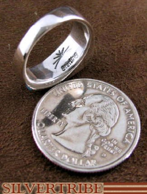 Sterling Silver Jewelry Turquoise Multicolor Ring Size 5-3/4 HS46883