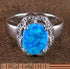Blue Opal Authentic Silver Ring Size 6-1/4 RS51344