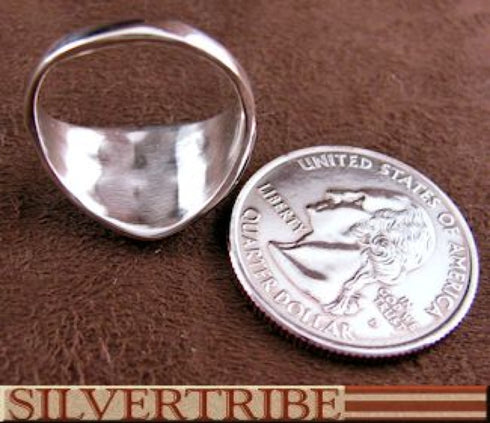 Black Jade Genuine Sterling Silver Ring Size 6-3/4 AS54462