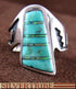 Southwest Turquoise Opal Inlay Silver Ring Size 6-1/4 GS56185