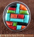 Genuine Silver Multicolor Inlay Ring Size 5-3/4 Jewelry GS56826