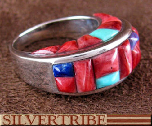 Multicolor Authentic Sterling Silver Ring Size 8-3/4 GS56730