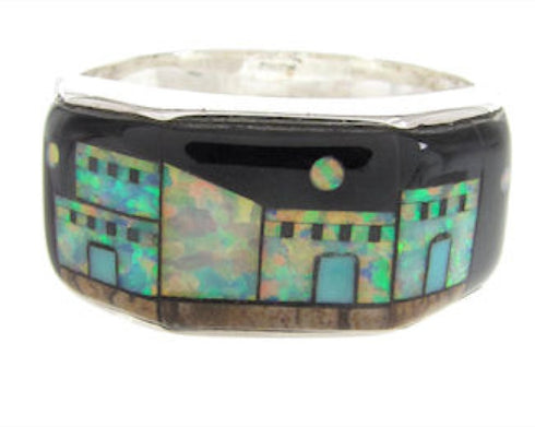Native American Design Multicolor Jewelry Ring Size 11-3/4 YS62507