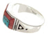 Native American Design Multicolor Silver Ring Size 10-3/4 YS62113