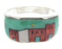 Silver Multicolor Native American Design Ring Size 9-3/4 YS62236
