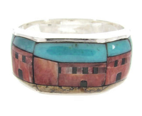Jewelry Multicolor Native American Design Ring Size 11-3/4 YS62516