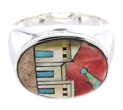 Multicolor Native American Village Design Ring Size 12-1/2 AW67298