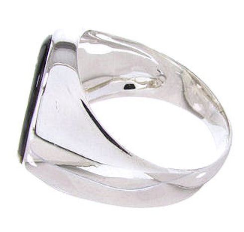 Multicolor Native American Design Silver Ring Size 10-1/4 YS67015