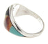 Southwest Inlay Sterling Silver Multicolor Ring Size 7-3/4 YS58447