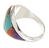 Southwest Multicolor Inlay Silver Ring Size 5-3/4 YS58471