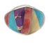 Southwestern Multicolor Silver Ring Size 6-3/4 YS58489