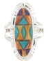 Inlay Multicolor Southwest Jewelry Ring Size 8-3/4 XS57238