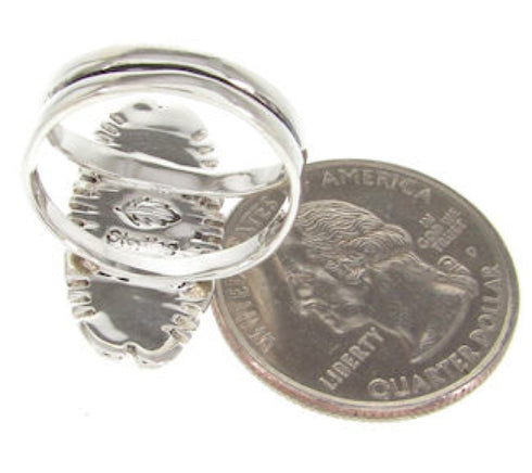 Southwest Jewelry Inlay Multicolor Silver Ring Size 6-1/2 XS57252