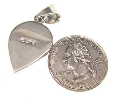 Turquoise Multicolor Inlay Sterling Silver Pendant Jewelry QS57854