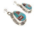 Sterling Silver And Multicolor Inlay Southwest Earrings QS57699