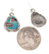 Sterling Silver And Multicolor Inlay Southwest Earrings QS57699