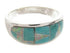 Southwest Turquoise and Opal Silver Ring Size 6-3/4 IS58269