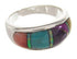 Southwest Multicolor And Sterling Silver Ring Size 6-1/2 IS58304