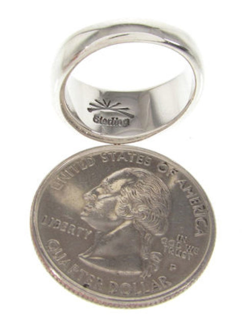 Sterling Silver And Multicolor Inlay Ring Size 5-3/4 HS58621