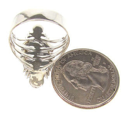 Southwest Silver And Multicolor Ring Size 8-3/4 GS58773