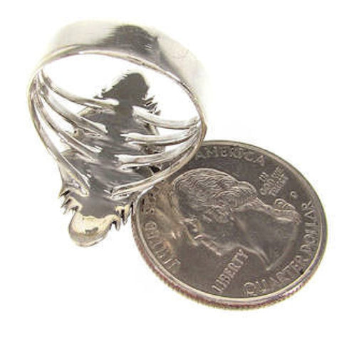 Southwest Authentic Silver Multicolor Ring Size 8-3/4 GS58779