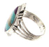 Turquoise Multicolor Authentic Silver Ring Size 6-3/4 Jewelry GS58960