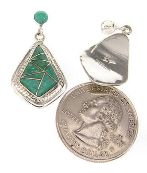 Southwestern Sterling Silver Turquoise Earrings IS59020