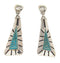 Turquoise Sterling Silver Post Dangle Earrings OS58553