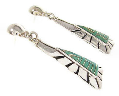 Southwest Sterling Silver Turquoise Dangle Earrings OS58561