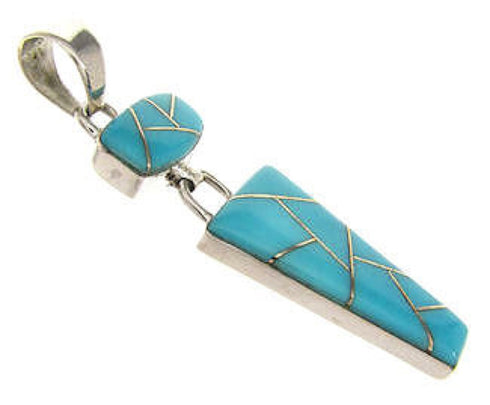 Sterling Silver Turquoise Southwest Slide Pendant OS58424