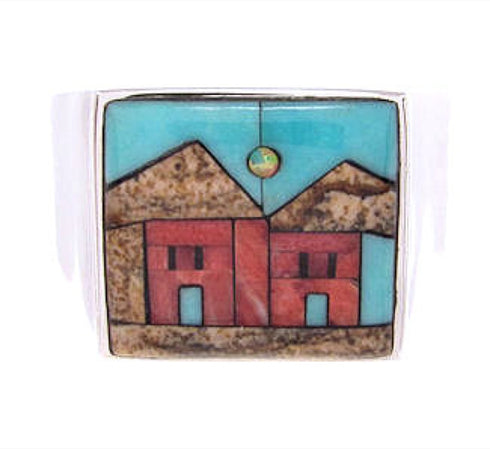 Multicolor Native American Design Ring Jewelry Size 9-3/4 YS66921