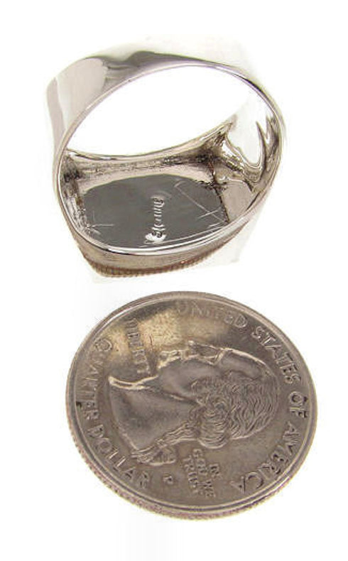 Native American Design Silver Multicolor Ring Size 12-1/2 YS66777