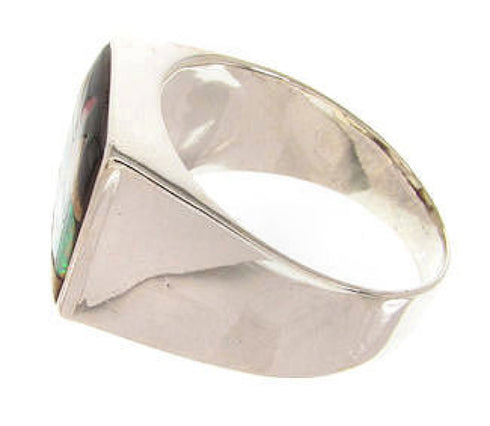Native American Design Silver Multicolor Ring Size 12-1/2 YS66793