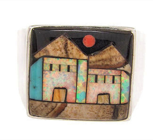 Multicolor Native American Village Design Ring Size 12-1/2 YS66807