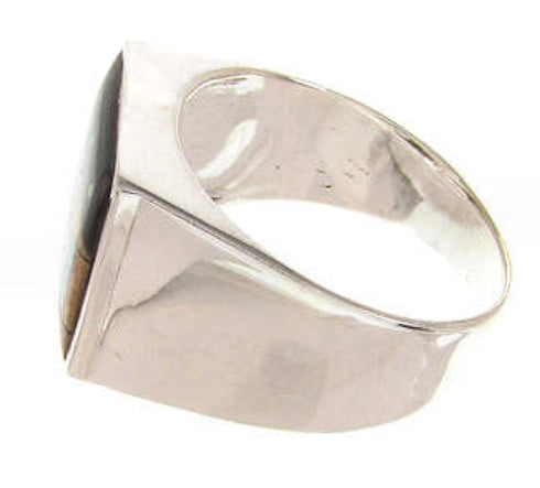 Silver Multicolor Native American Design Ring Size 11-3/4 YS66835