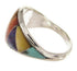 Sterling Silver Multicolor Inlay Southwest Ring Size 7-3/4 CS59586